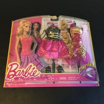 Barbie Doll Night Fashion 2 Outfit Clothing Set Pink Leopard Fashionista Shoes - £19.60 GBP