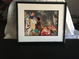 Disney Animation Art Snow White The Prince &amp; Seven Dwarfs Ltd Edition Sericel - £210.70 GBP