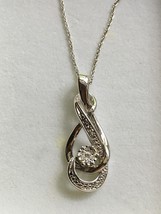 Kay Jewelers Swirl Diamonds In Rhythm Diamond Accent Necklace Silver - £62.73 GBP