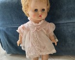 Vintage Vogue Ginny Baby Doll 12 inch Pink Romper Drink / Wet Open Close... - $65.09