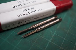 2 New HSS M2 x 0.40 Metric D3 2 Flute SP/PT Plug Taps Right Hand Thread - £15.80 GBP