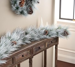 Wicker Park White Tip Long Needle Pine 6&#39; Garland in - £154.87 GBP