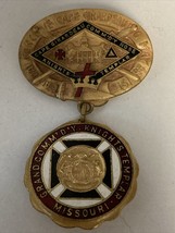 1912 Masonic KNIGHTS TEMPLAR Conclave Cape Girardeau Missouri Enamel Med... - $64.30