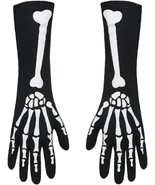 Gothic SKELETON HAND/ARM BONES LONG ELBOW GLOVES Cosplay Costume Accesso... - £5.26 GBP