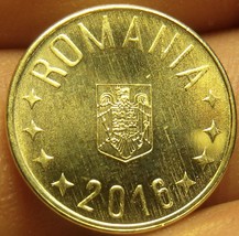 Gem Unc Romania 2016 Bani~Coat Of Arms~Free Shipping - £1.88 GBP