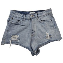 Abound Denim Women Short Shorts Size 29 Blue Jean 100% Cotton Distressed - £10.82 GBP