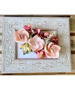 Pink Seashell Flowers &amp; Driftwood 3D Framed Art 9X11 Distressed Wood Fra... - £62.48 GBP
