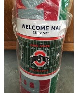 OHIO STATE BUCKEYES FOOTBALL FIELD WELCOME MAT 28&quot; X 52&quot; WINCRAFT SPORTS... - £37.81 GBP