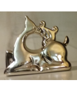 Metallic Gold Glass Reindeer Christmas Holiday Collectible Figurine Deco... - £3.97 GBP