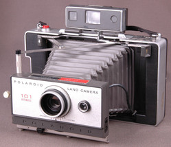 Polaroid 101 Land Camera w/ Black Faux Leather Case-Genuine Leather Strap-Photo. - $74.78