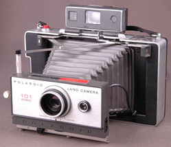 Polaroid 101 Land Camera w/ Black Faux Leather Case-Genuine Leather Stra... - £59.92 GBP