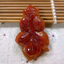 Very Rare Certified Type A Jadeite Pendant Natural Brownish Red Jade Goldfish - £251.78 GBP