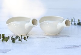 Handmade Ceramic White Matcha Bowl with Spout and Handle- Spouted Matcha... - £33.80 GBP