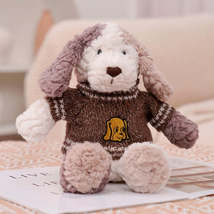 Cute Dressing Teddy Plush Toys Decorative Gift Plush Doll, Color: Coffee Sweater - £30.45 GBP