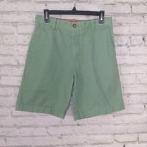 Izod Shorts Mens 30 Green Cotton Flat Front Chino Golf Preppy Casual Outdoor - £15.79 GBP