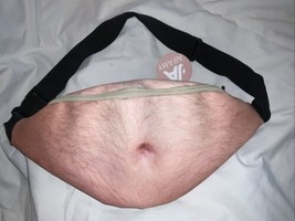 Hairy Beer Belly Fanny Pack - Fun Gag Gift - White Elephant - Dirty Santa - £7.73 GBP