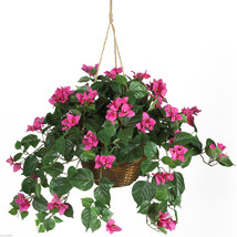 Bougainvillea Silk Hanging Basket Flowers Nearly Natural 6608 - £49.55 GBP