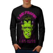 Alive Frank Dead Zombie Tee Frankenstein Men Long Sleeve T-shirt - $14.99