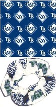 Tampa Bay Rays Hair Scrunchies by Sherry MLB Baseball Ponytail Lot of 2 - £11.69 GBP
