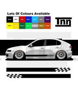 Stickers For Seat Leon Cupra R Mk1 Mk2 Ibiza Vinyl Side Stripes Graphics - £31.44 GBP