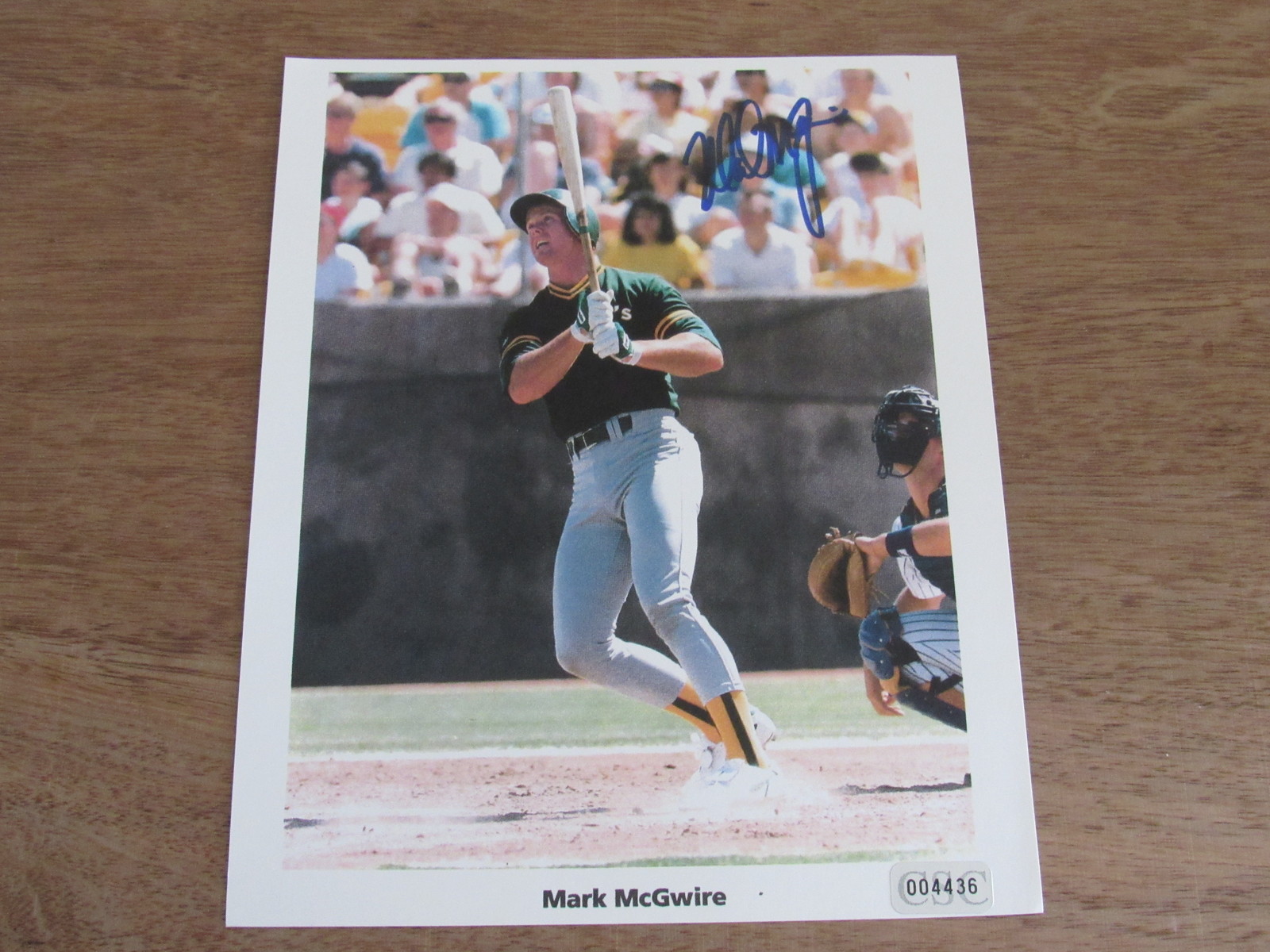 MARK MCGWIRE OAKLAND A&#39;S SIGNED AUTO 8X10 COLOR PHOTO CSC HOLOGRAM - $69.99