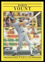 1991 Fleer Baseball Card Robin Yount Milwaukee Brewers #601 - £0.78 GBP