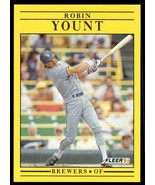 1991 Fleer Baseball Card Robin Yount Milwaukee Brewers #601 - £0.77 GBP