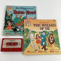 Disney Storyteller Cassette Tape Wizard Oz Robin Hood Read Along Book Vi... - $29.65