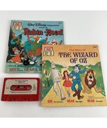 Disney Storyteller Cassette Tape Wizard Oz Robin Hood Read Along Book Vi... - $40.53 CAD