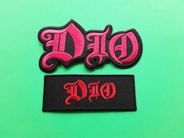 DIO HEAVY ROCK METAL POP MUSIC BAND EMBROIDERED PATCHES x 2  - $8.20
