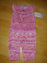 Carter's Baby Girl PINK/WHITE 1-PC SUIT-NB-NWT-COTTON/VISCOSE-CUTE/SOFT/COMFY - $4.99