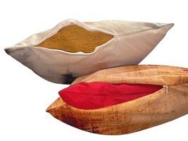 Set of 4 Abstract Throw Pillows 20x19 Modern Art Decorative Couch Cushions image 4