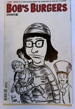 BOB&#39;S BURGERS #1 Original Sketch Cover By Frank Forte Tina Belcher Halloween - $140.25