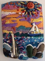 MESSAGE IN THE BOTTLE Laurie Ann Moore OOAK Fimo ARTPIN - £60.56 GBP
