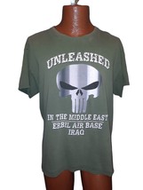 Unleashed Erbil Air Base Iraq Military Graphic Shirt Men&#39;s Large  - $10.00