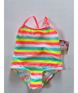 Op  Infant Girls Striped One Piece Swimsuit 6-9 M NWT Stripe - £10.22 GBP