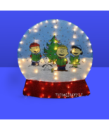 3&#39; LED TINSEL PEANUTS GANG IN SNOW GLOBE CHRISTMAS YARD /INDOOR SCULPTUR... - $218.22 CAD