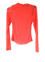 Iris High neck ribbed top long sleeve blouse  orange L - £15.98 GBP