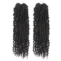 2 Pack Passion Twist Crochet Hair 18 Inch Natural Black Pretwisted Long Passion - £13.14 GBP