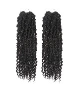 2 Pack Passion Twist Crochet Hair 18 Inch Natural Black Pretwisted Long ... - $16.44