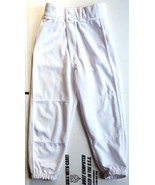 FRANKLIN WHITE BASEBALL PANTS YOUTH XS W=9.5&quot; L=25.5&quot; ELASTIC WAIST/CUFF... - $13.48