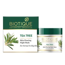 Biotique Tea Tree Skin Clearing Night Mask for Normal To Oily Skin 50 g ... - $26.09