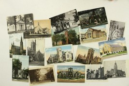 Vintage Paper Postcard Lot ALL CHURCHES &amp; NJ Ocean City Woodbury Atlantic City - £21.90 GBP