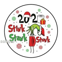 30 2020 Stink Stank Stunk Envelope Seals Labels Stickers Christmas Grinch Gifts - £5.85 GBP