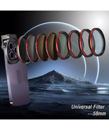 58MM Metal Clip Portable Phone lens Lens ND Black Mist Gold Streak CPL  ... - $17.76 CAD+