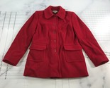 Pendleton Wool Coat Womens Petite 6 Red Virgin Wool Lambswool Collared B... - $55.74