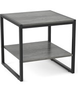 Homieasy End Table, 20 Inch Square End Table, Mini Fridge Stand With, Bl... - $107.96