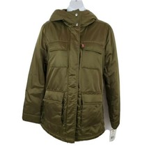 Levi&#39;s Jacket Womens Size S Army Green Sherpa Lined Hooded - £59.00 GBP