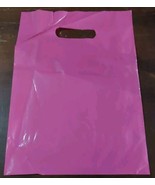 Pink Plastic Shopping Gift Merchandise Bags Handles Small Lightweight 9x... - $23.17