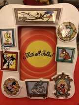 Vintage 1989 Warner Bros Looney Tunes &quot;That&#39;s All Folks&quot; Ceramic Picture... - $17.99